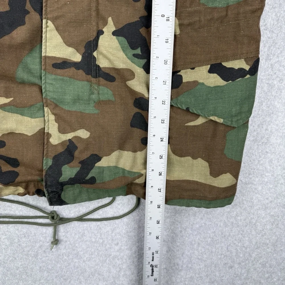 Alpha Industries Military Jacket Mens Small Woodland Camo M65 Field US Army 80s‎